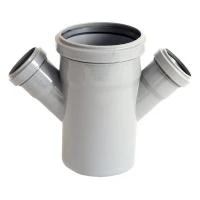 Крестовина одноплоскостная для внутренней канализации D 110х50х50 Инсталпласт 87°30' 