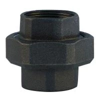 Американка пряма чавунна чорна 1.1/4
