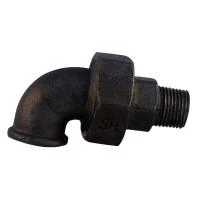 Американка угловая чугунная черная 1/2