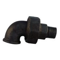 Американка угловая чугунная черная 3/4